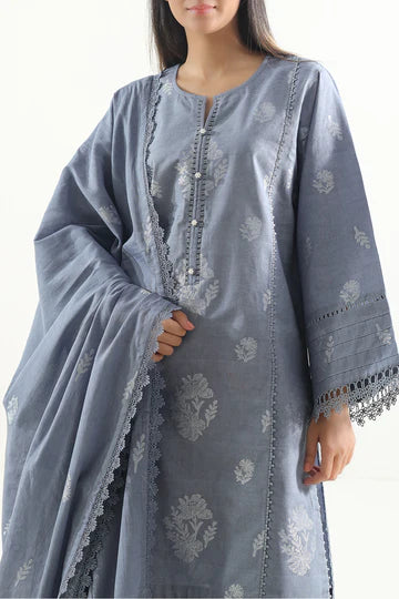 Unstitched Jacquard Cotton 3 Piece