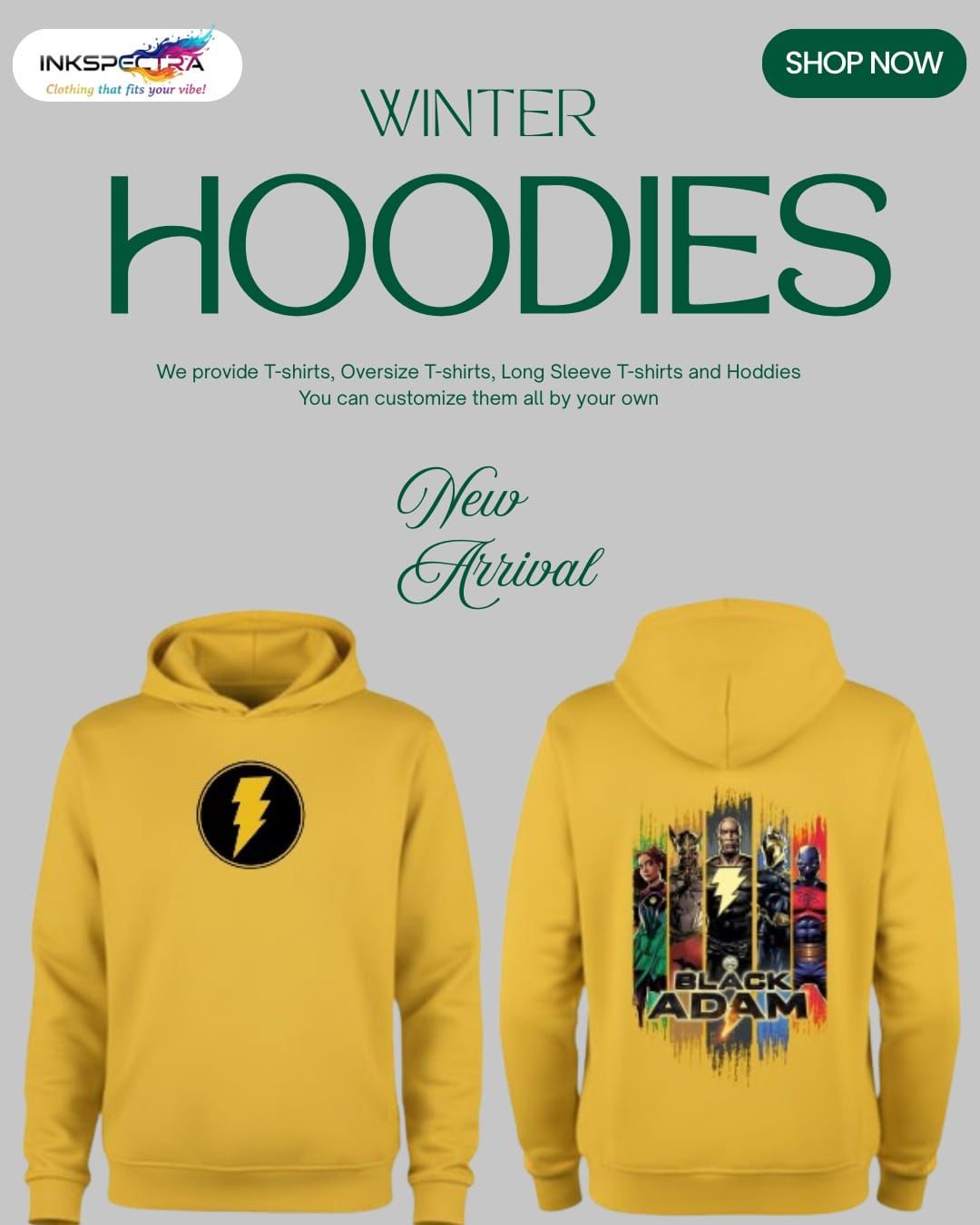 Yellow hoodie "Back Adam"